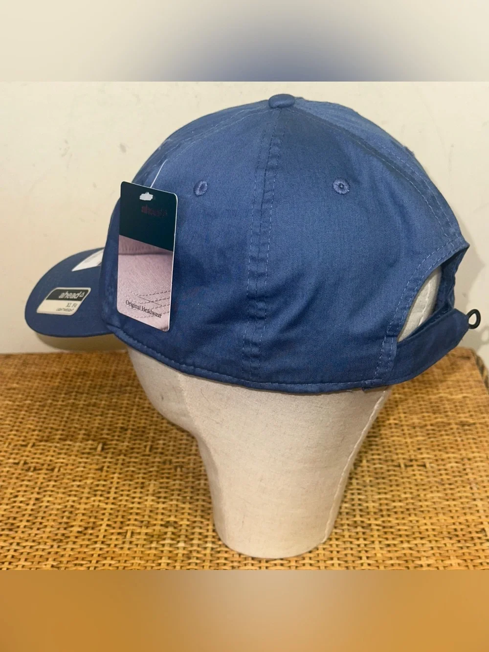 Ahead Foxy’s Classic Logo Cap Adults Adjustable 100% Cotton Blue Lightweight XL
